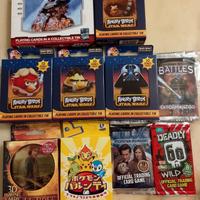 Lotto 37 mazzi carte poker+carte Uno+Trading cards