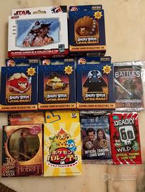 Lotto 37 mazzi carte poker+carte Uno+Trading cards