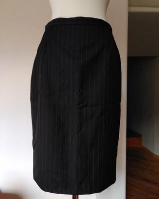 Gonna longuette sartoriale Kiton Napoli 100% lana