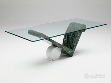 Tavolo di design Cattelan Italia cristallo e marmo