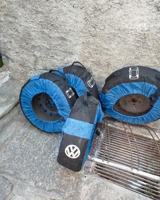 set gomme da neve con cerchi in ferro 