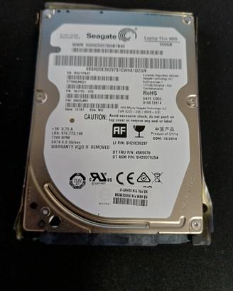 sata hd 500gb 2.5 pollici