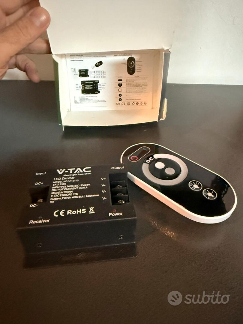 Dimmer LED V-TAC VT-5115 Con Telecomando Touch - 3 Canali Uscita, 12V/24V, Facile Installazione - Foto 11