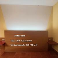 Testata letto con luce