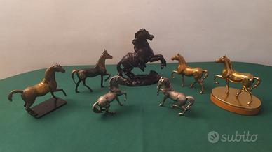 CAVALLI METALLO OTTONE BRONZO