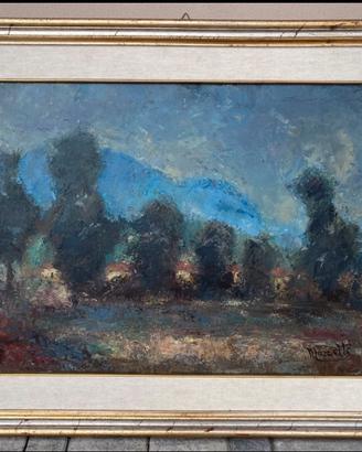 Quadro Dipinto Olio su Tela Paesaggio Massetti