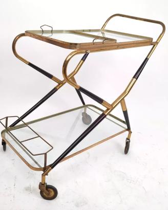 Carrello porta vivande Vintage anni 50 vetro
