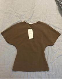 MAGLIA DONNA ZARA TOP CUT XS VERDE
