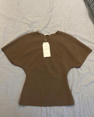 MAGLIA DONNA ZARA TOP CUT XS VERDE