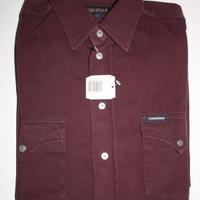 NUOVA Camicia CARRERA Bordeaux Taglia M