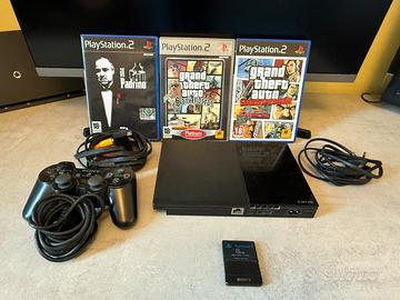 PS2 Slim+GTA San Andreas+Controller+6 giochi