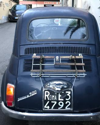 Fiat 500 F 1969 Targa Nera e Libretto a Fogli