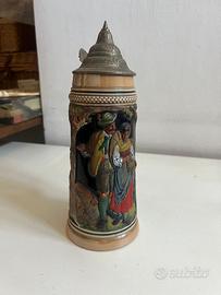 Boccale Birra in Ceramica con Coperchio vintage