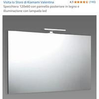 specchio con luci led 