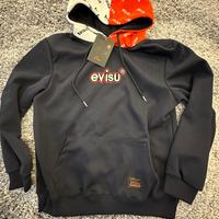 Felpa Evisu Blu Navy Nuova con Cartellino