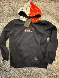 Felpa Evisu Blu Navy Nuova con Cartellino