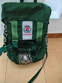 Zaino vintage INVICTA  COLLEGE verde scuro