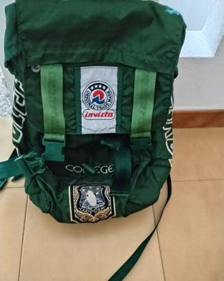 Zaino vintage INVICTA  COLLEGE verde scuro