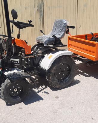 trattorino motozappa con seduta e carrello