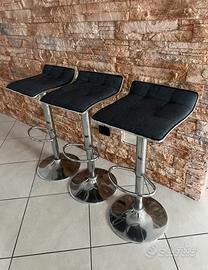 Set 3 sgabelli girevoli