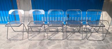 Set 5 sedie Plia by Piretti