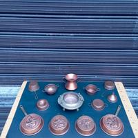 Lotto di utensili realizzati in ottone e rame