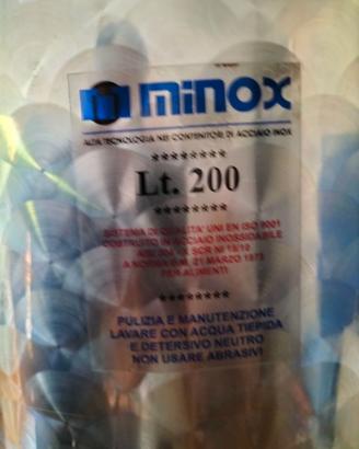Serbatoio per vino e distillati Inox 200 litri
