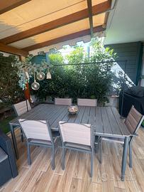 Tavolo giardino con 6 sedie