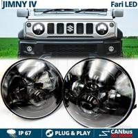 2 FARI LED 7'' Per SUZUKI JIMNY 4 Bianco Ghiaccio