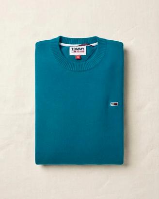 Maglione Tommy Jeans blu petrolio girocollo - Tagl