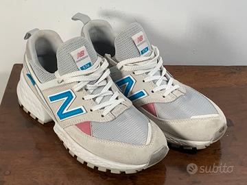 Scarpa New Balance WS 754 bianco turchese