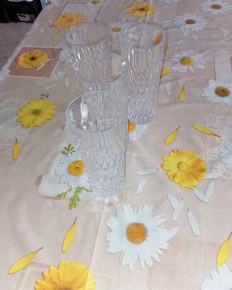 Bicchieri Cristallo decorato Set da 4 pz