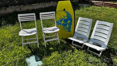 Spiaggine plastica e seggioline plasti a