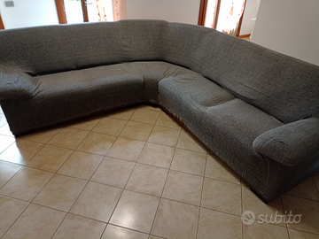 Copridivano angolare elasticizzato grande