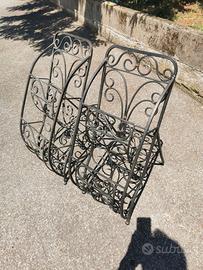 FIORIERA-PORTAVASI IN FERRO BATTUTO