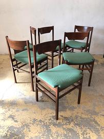 6 Sedie vintage - midcentury italiane Stildomus,