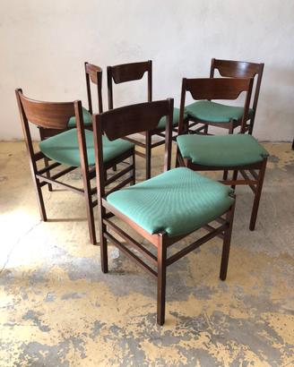 6 Sedie vintage - midcentury italiane Stildomus,