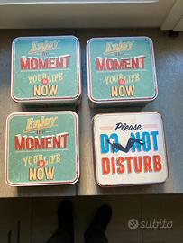 Scatole latta effetto Vintage – lotto 4 pezzi