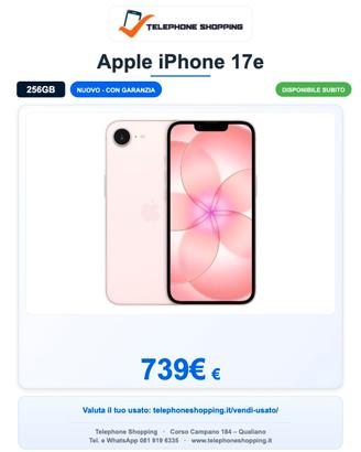 Apple iPhone 17e 256GB Nuovo