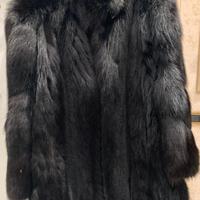 Giacca in pelliccia di volpe nera