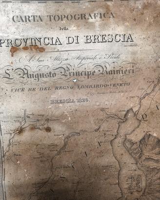 Carta Topografica della Provincia di Brescia 1826 