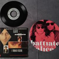 BATTIATO/ALICE RARO 45 GIRI FRANCESE+PLACCA IN MET