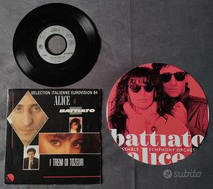 BATTIATO/ALICE RARO 45 GIRI FRANCESE+PLACCA IN MET