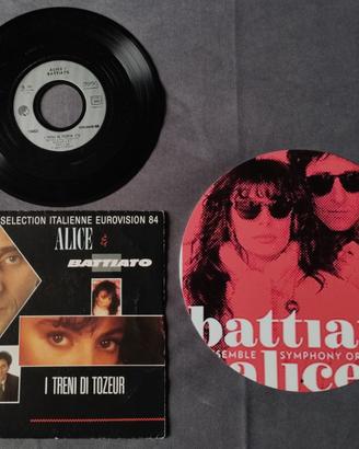 BATTIATO/ALICE RARO 45 GIRI FRANCESE+PLACCA IN MET