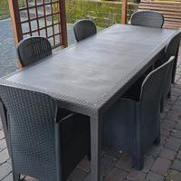 Tavolo da esterno + 6 sedie 220X90