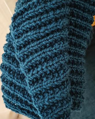 sciarpa in lana merinos artigianale 