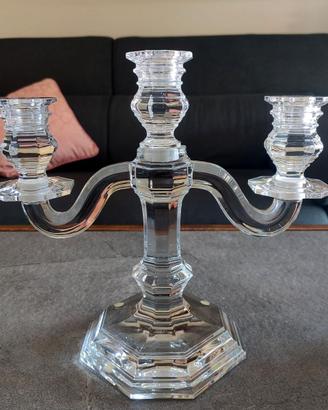 CANDELABRO BACCARAT, TRE BRACCI IN CRISTALLO