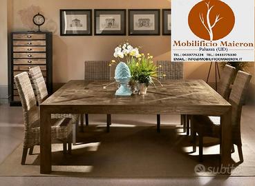 Tavolo In Legno Massello Vecchio cod0035