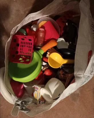 giochini per cucina con accessori e cibi finti 
