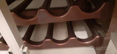 cantinetta portabottiglie+bottiglie+tappi a corona